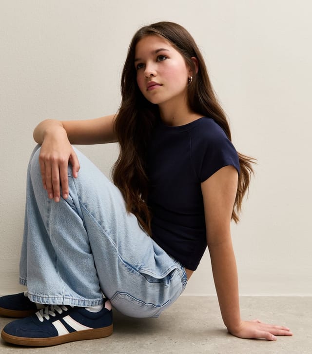 New Look Girls' Light Blue Elasticated Waist Denim Jeans New Look - 2