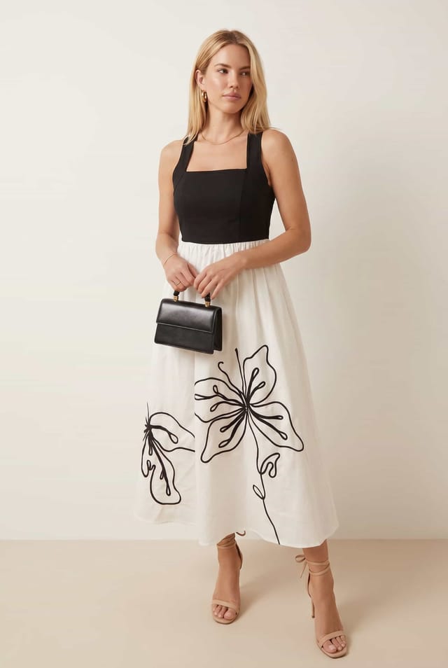 Style Cheat Style Cheat Women's Mono Embroidered 2in1 Dress - 3