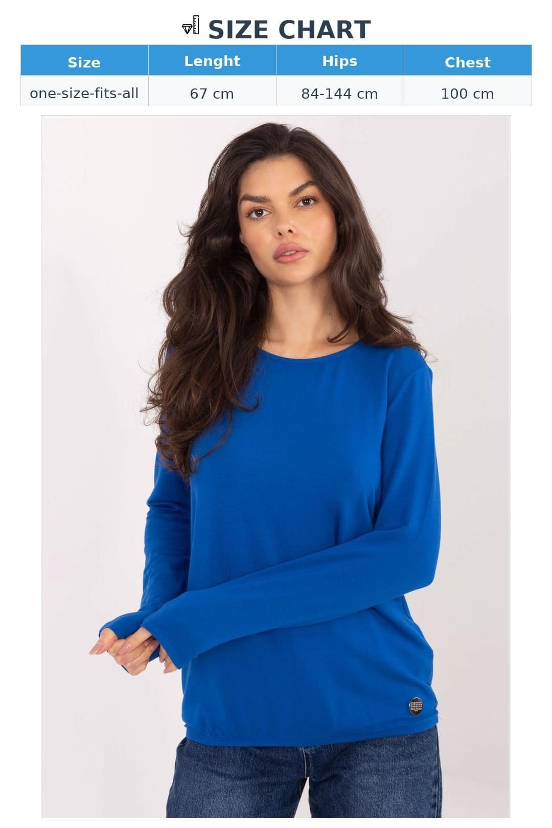 Love Lace Love Lace Women's Everyday Micro Modal Elastane Blouse in Blue - 4