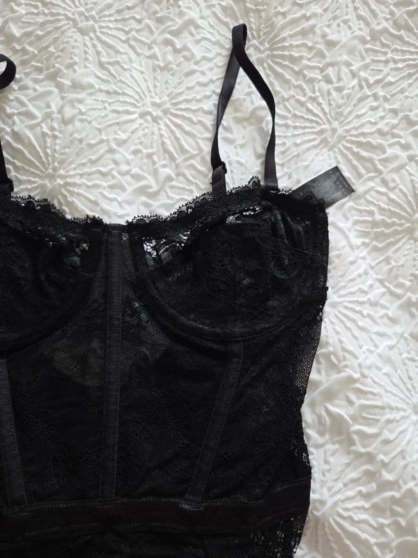 Topshop Black Lace Bodysuit
