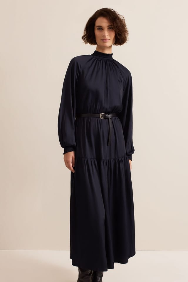 Phase Eight Phase Eight Women's Ornella Belted Midi Dress in Dark Navy - 3