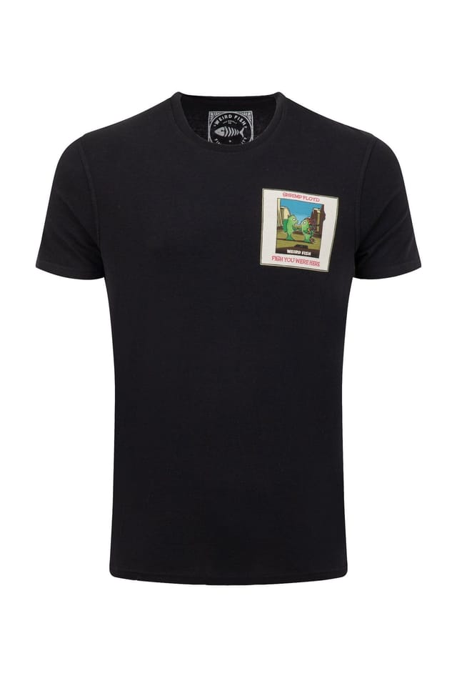 Weird Fish Weird Fish Men's Fish You Were Here Artist T-Shirt in Black - 2