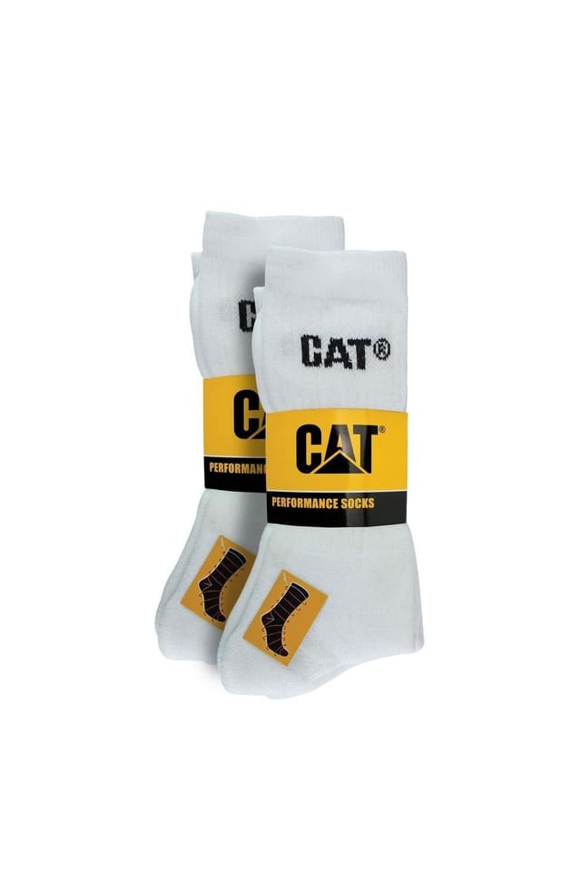 Caterpillar Caterpillar Men's 10 Pairs Performance Work Durable Cotton Socks in White - 2