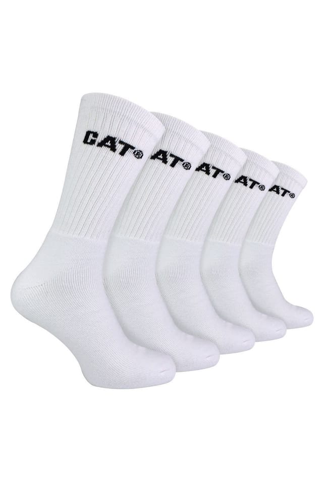 Caterpillar Caterpillar Men's 10 Pairs Performance Work Durable Cotton Socks in White - 3