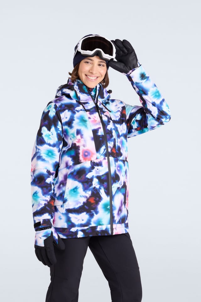 Animal Animal Women's 'Edge' Water Resistant Lift Pass Pocket Adjustable Hood Ski Jacket in Blue - 2