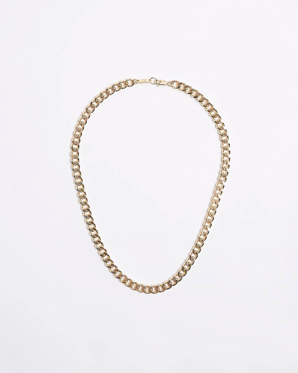 River Island Mens River Island Gold Plated Curb Chain Necklace