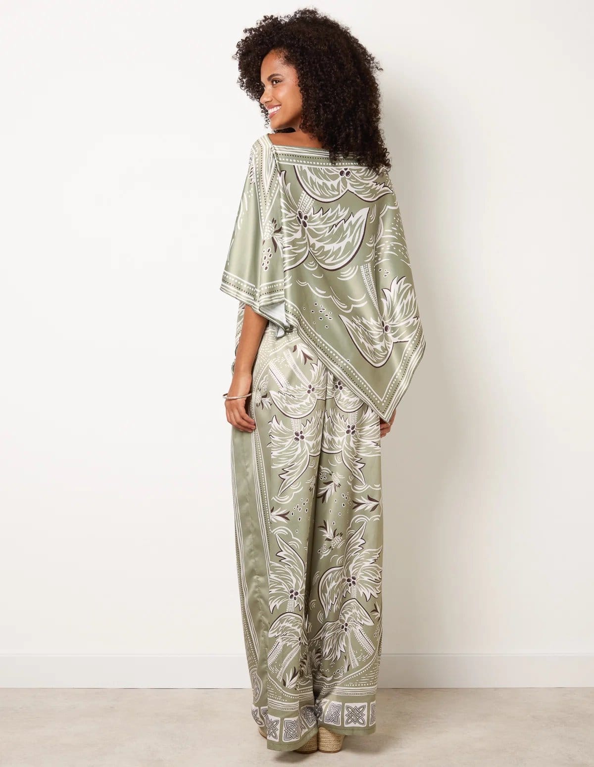 Blue Vanilla Scarf Print Trouser Set - 4
