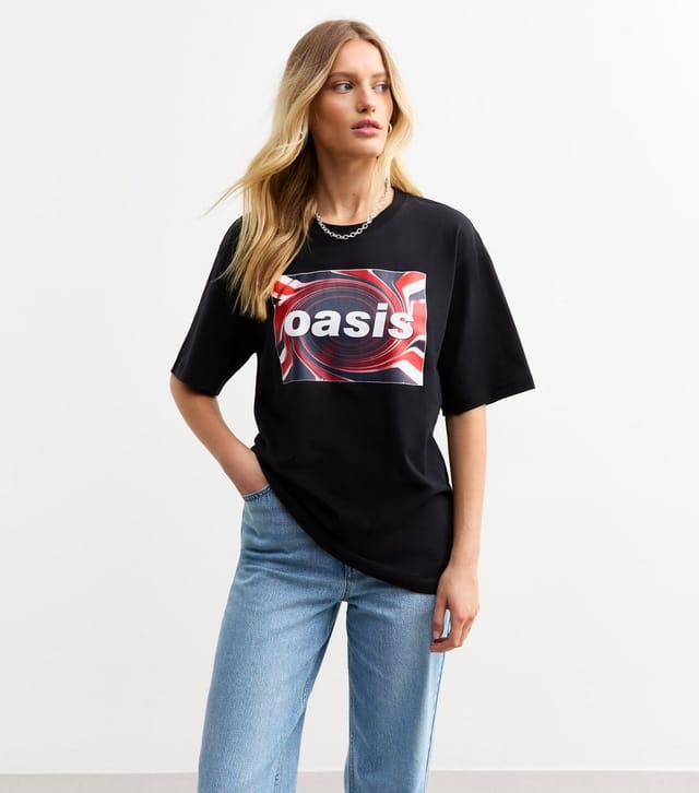 Only and Sons Women's Unisex Black Oasis Swirl Print T-shirt Only and Sons New Look - 2