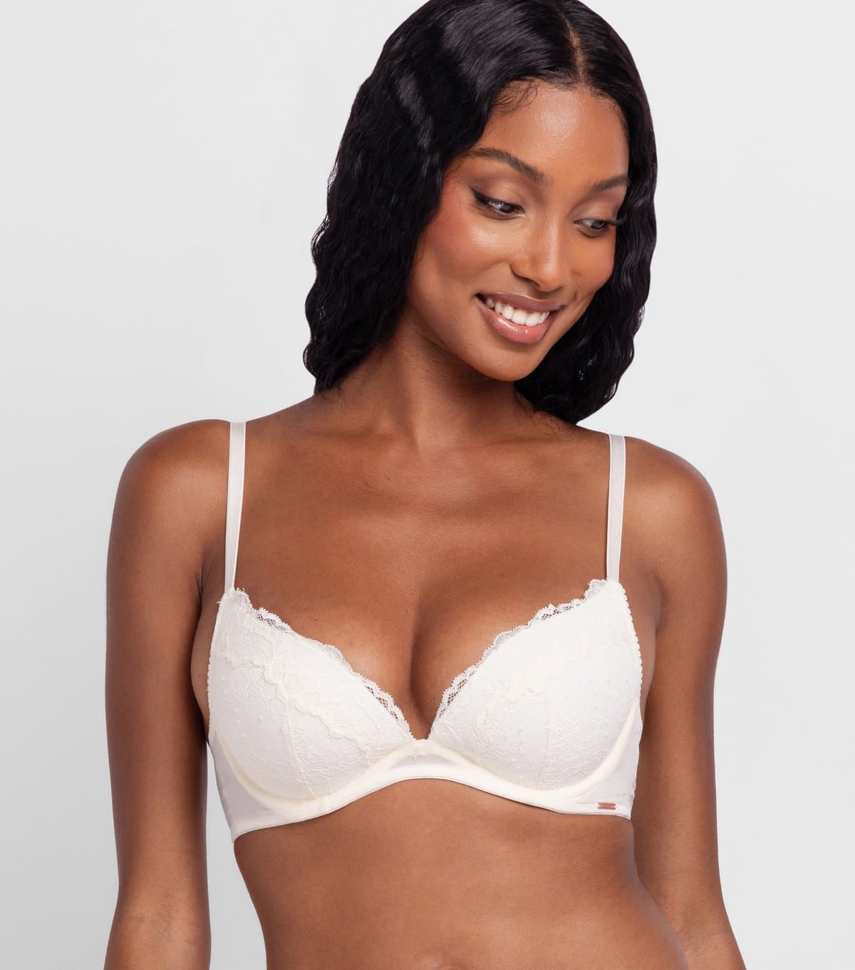 Dorina Women's Ivory Lace Plunge Bra Dorina New Look