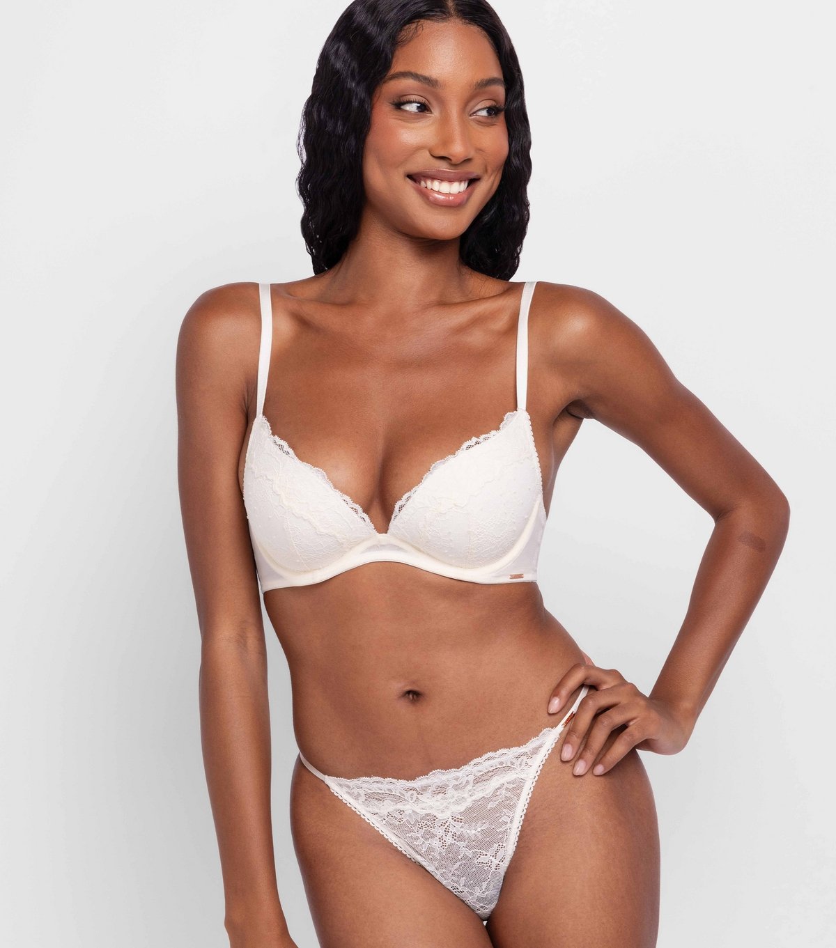 Dorina Women's Ivory Lace Plunge Bra Dorina New Look - 2