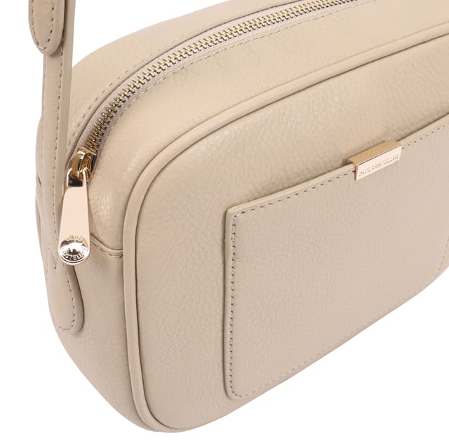 Paul Costelloe Paul Costelloe Women's Sazava Leather Cross Body Bag in Beige - 3