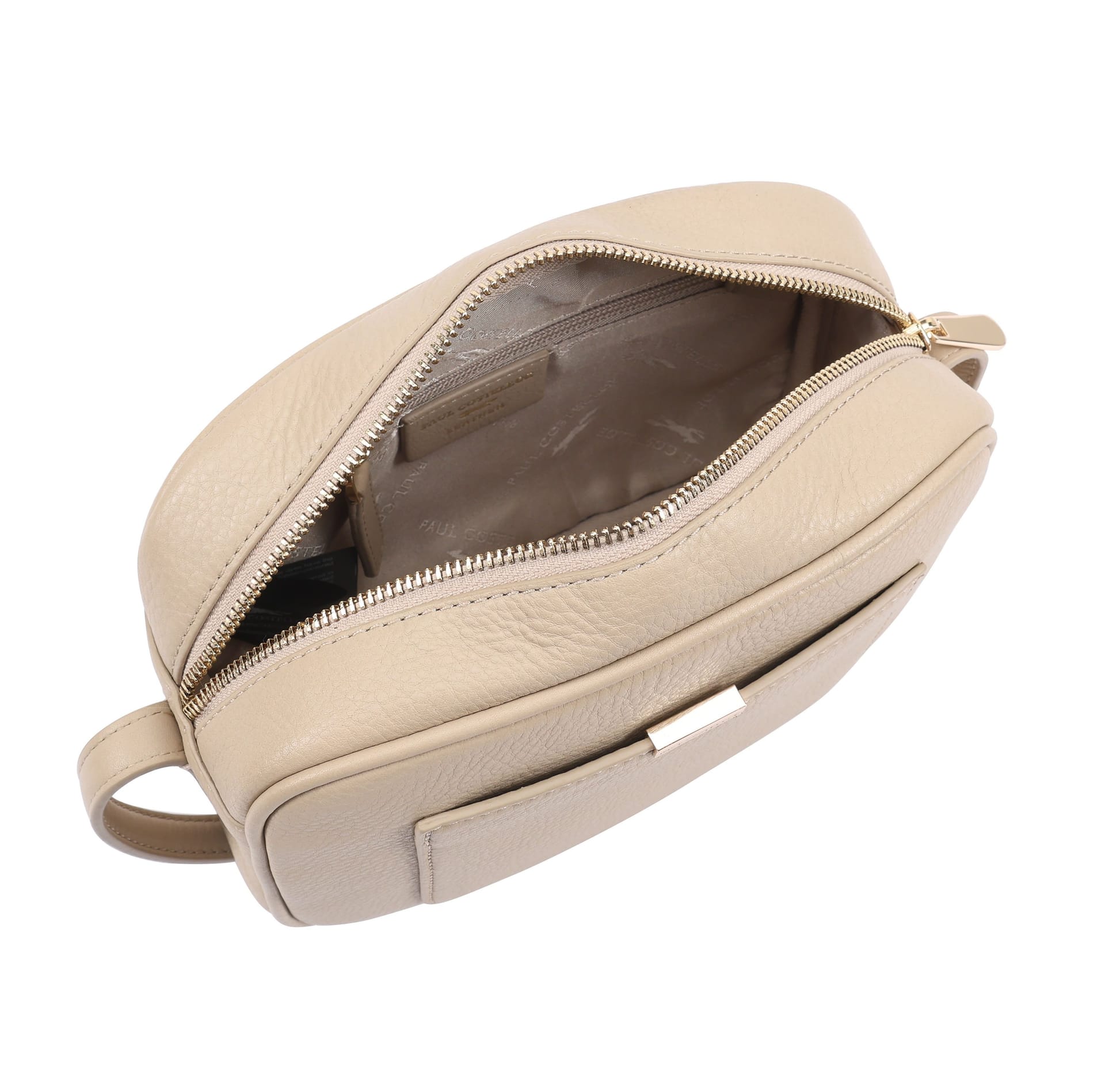 Paul Costelloe Paul Costelloe Women's Sazava Leather Cross Body Bag in Beige - 4