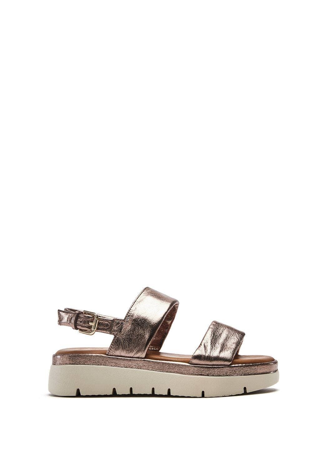 Moda In Pelle Moda In Pelle Women's 'Netty' Leather Flatforms in Metallic Silver