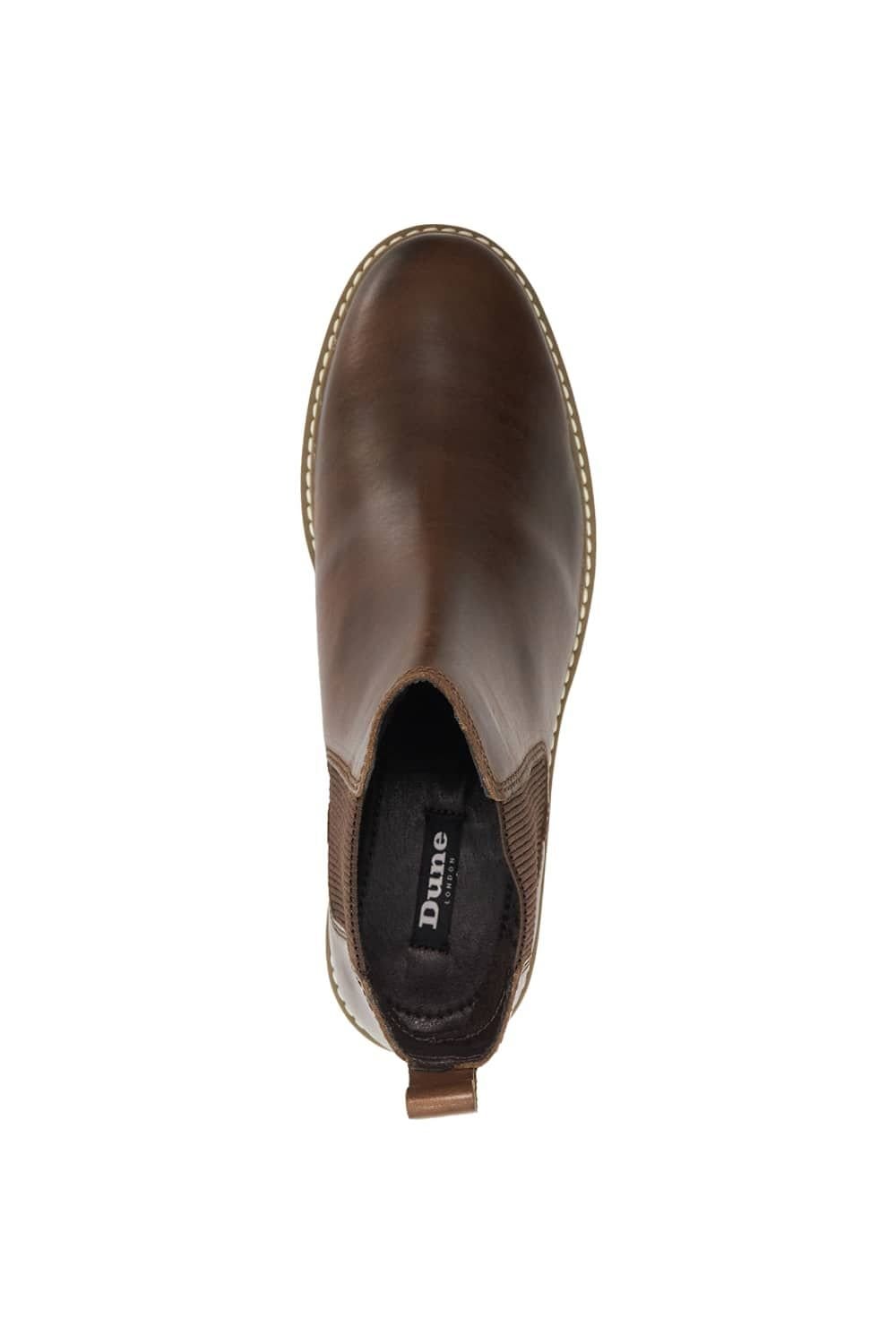 Dune London Dune London Men's 'Cardeny' Leather Chelsea Boots in Brown - 4