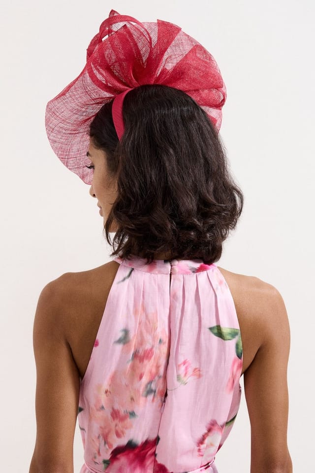 Phase Eight Phase Eight Women's Bow Headband Freeform Fascinator in Fuchsia - 3