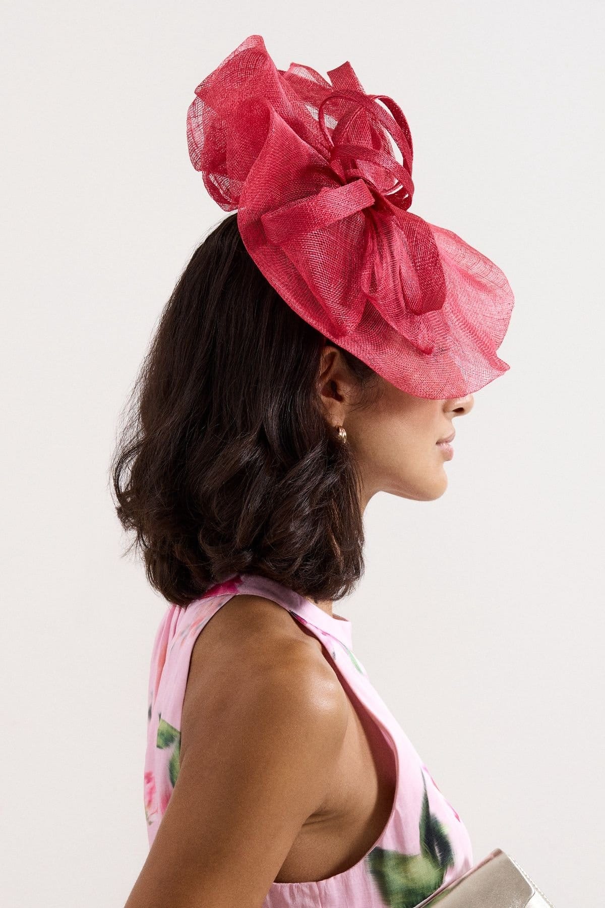 Phase Eight Phase Eight Women's Bow Headband Freeform Fascinator in Fuchsia - 4