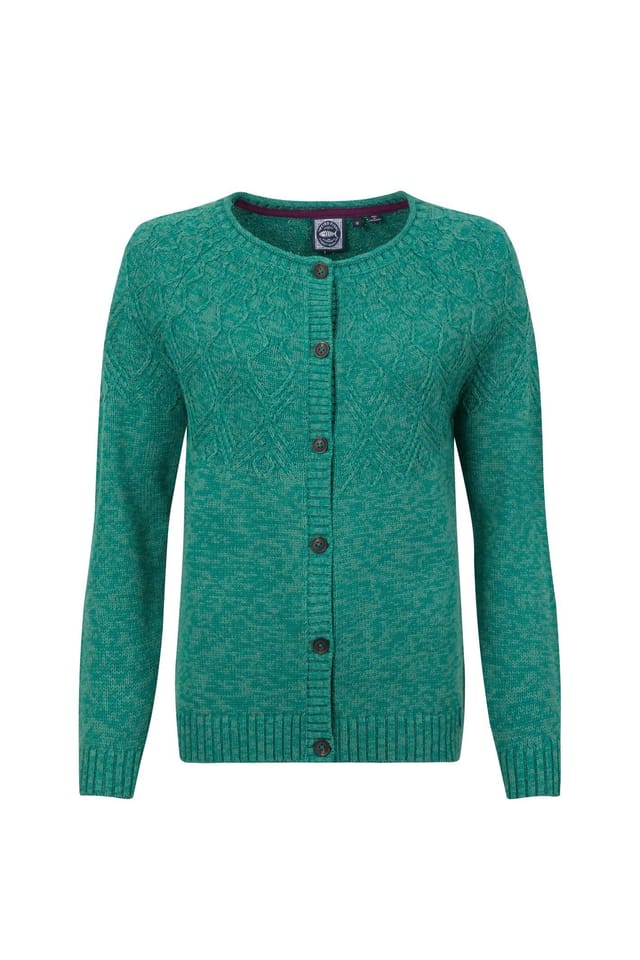Weird Fish Weird Fish Women's Caballo Outfitter Cardigan in Green - 2