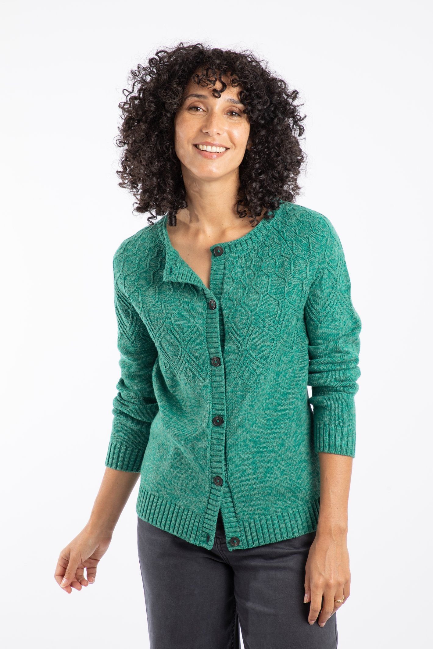 Weird Fish Weird Fish Women's Caballo Outfitter Cardigan in Green - 3