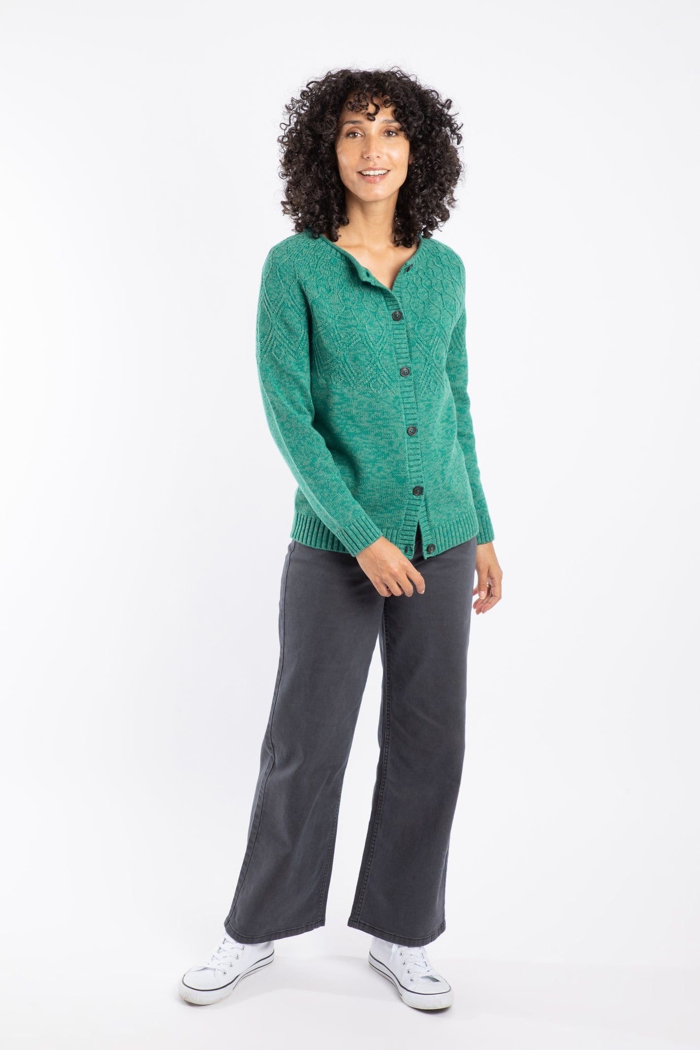 Weird Fish Weird Fish Women's Caballo Outfitter Cardigan in Green - 4