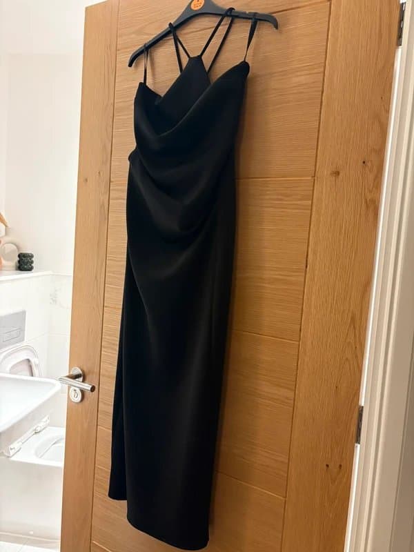 ASOS ASOS halter neck midi dress with wrap skirt