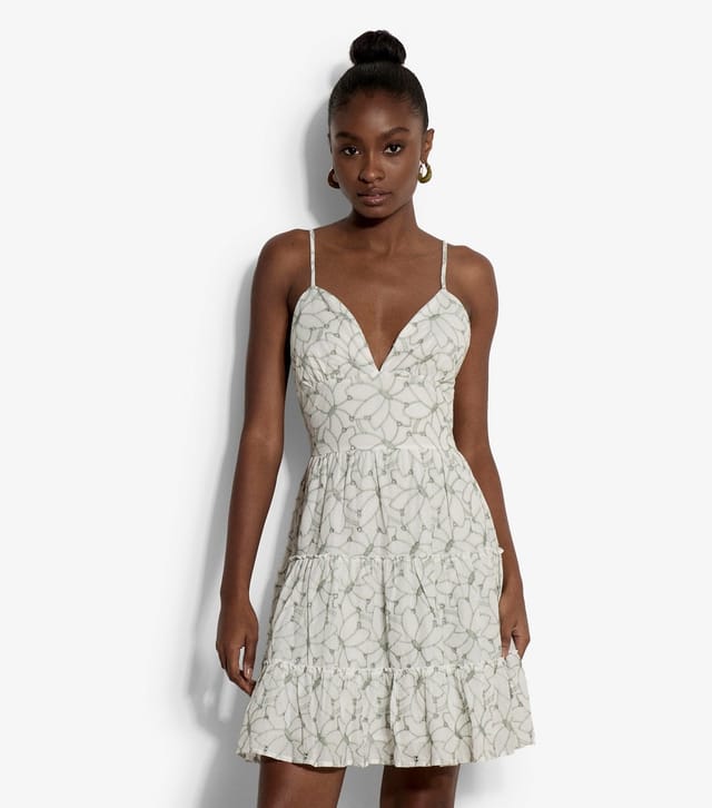 Apricot Women's White Embroidered Strappy Mini Dress Apricot New Look - 2