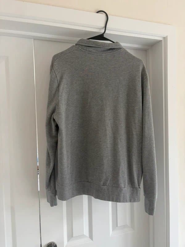 ASOS Design mens light grey quarter zip jumper