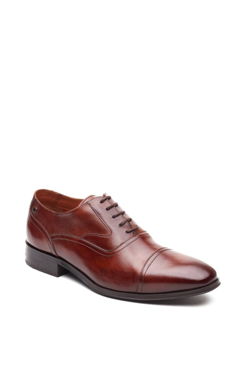 Base London Base London Men's Portico Toe Cap Oxford Shoe in Tan - 4