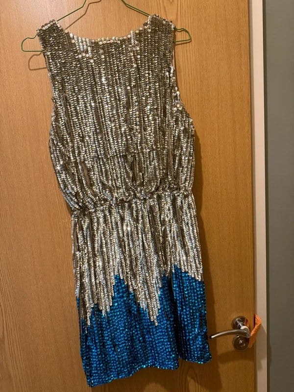 ASOS Silver & Blue Sequin Dress