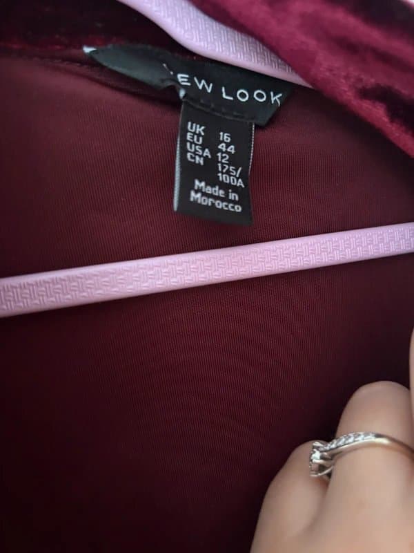 New Look Velvet top new look size 16