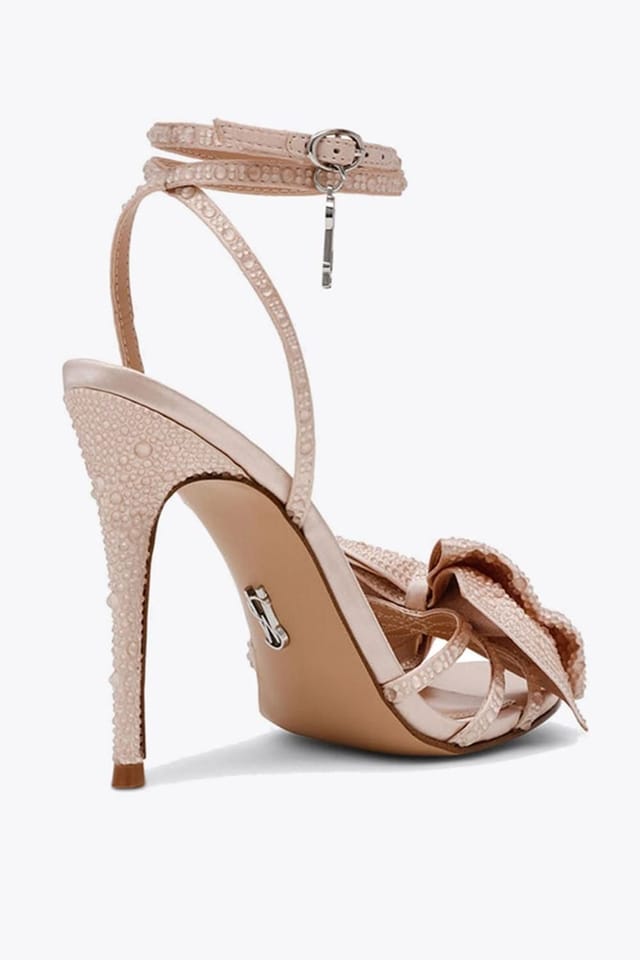 Steve Madden STEVE MADDEN Women's 'Blyss Heel Champagne' Fabric Heels in Beige - 3