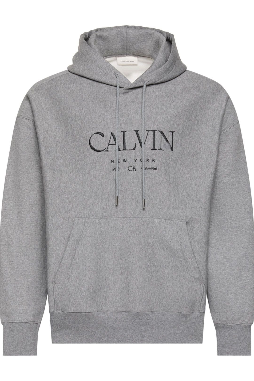 Calvin Klein Calvin Klein Men's LS Premium Fleece Calvin Graphic Med Grey Htr - 4