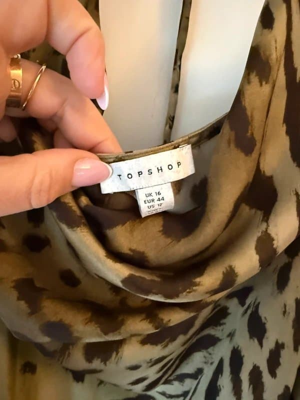 Topshop Topshop animal print satin maxi dress