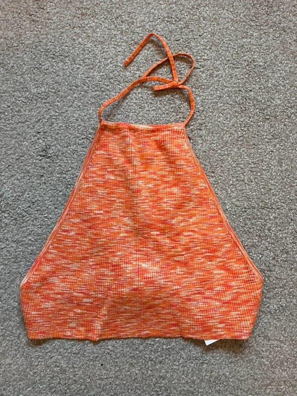 Bershka backless crop top