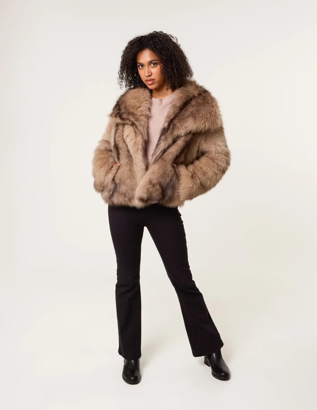 Blue Vanilla Faux Fur Coat - 2