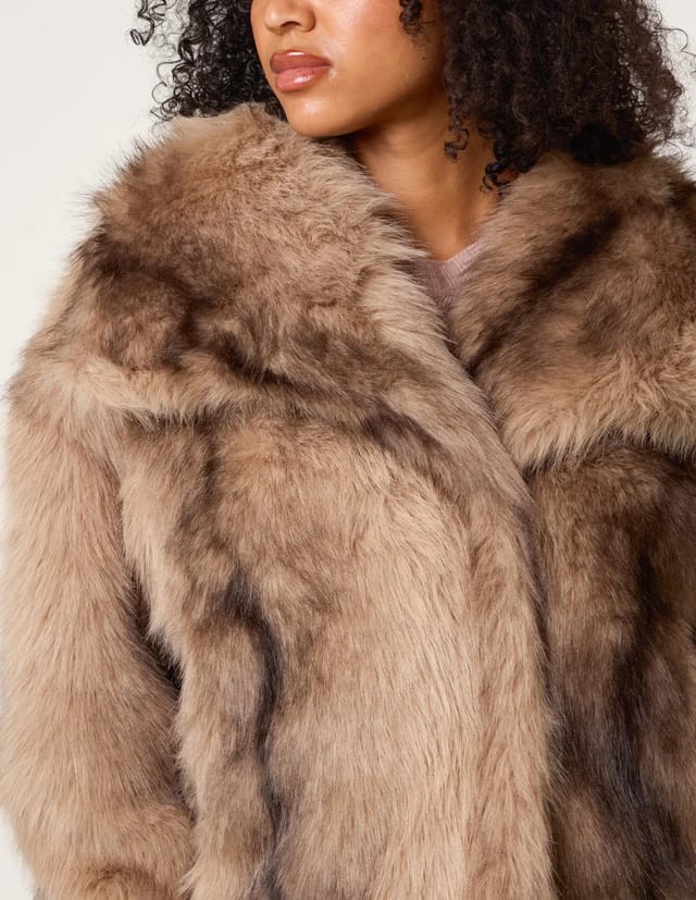 Blue Vanilla Faux Fur Coat - 3