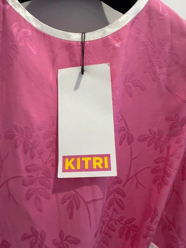 Kitri #Kitri Blythe Pink Floral Jacquard Midi Dress UK 16(L)New With Tags