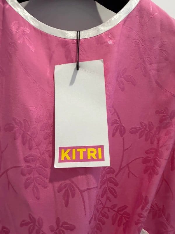 Kitri #Kitri Blythe Pink Floral Jacquard Midi Dress UK 16(L)New With Tags - 1