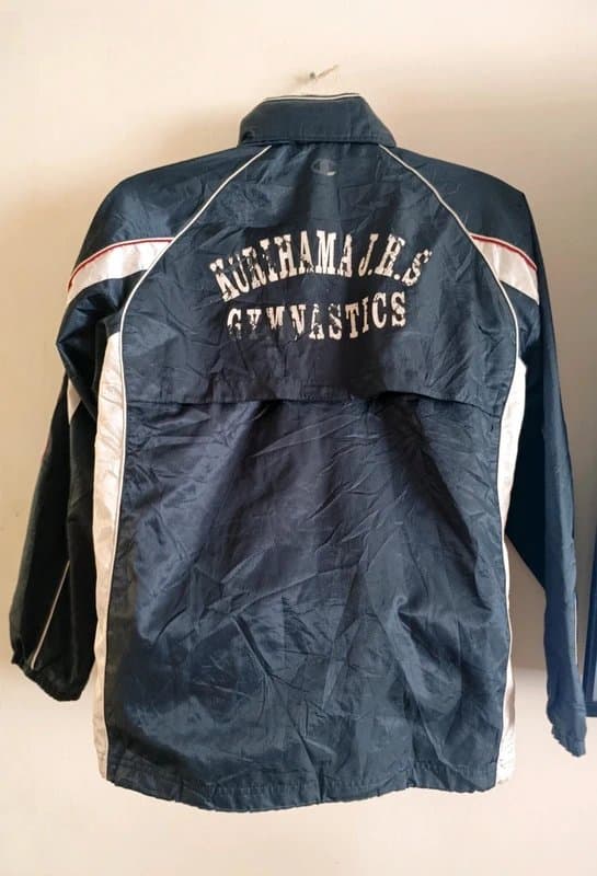 Champion Vintage Champion Japan mjaspo Windbreaker Jacket Mens l y2k Navy Track Top Gymnastics Rare