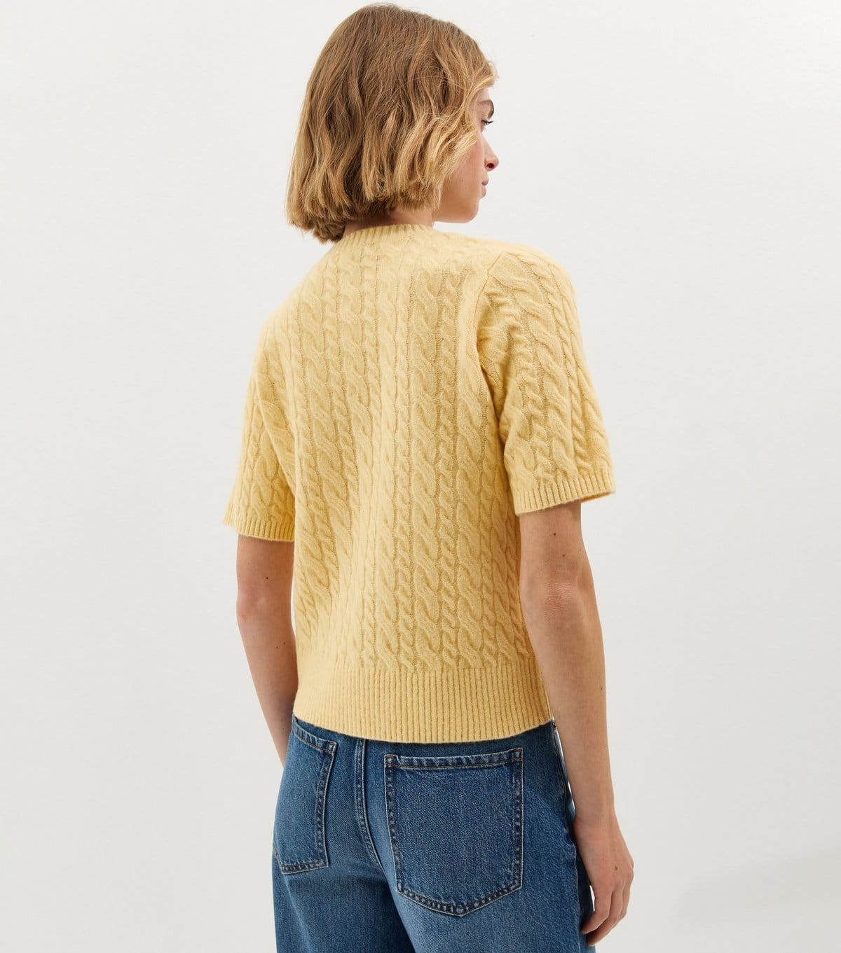 New Look Women's Light Yellow Cable Knit Top New Look - 4