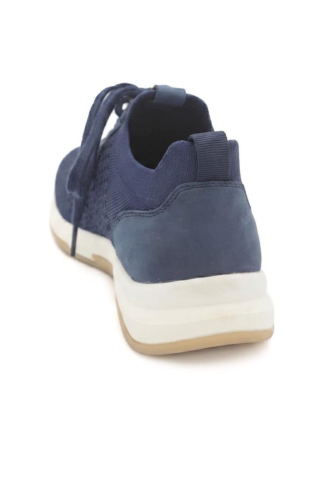 Pavers Pavers Women's Breathable Lace Up Sporty Trainers in Navy - 3