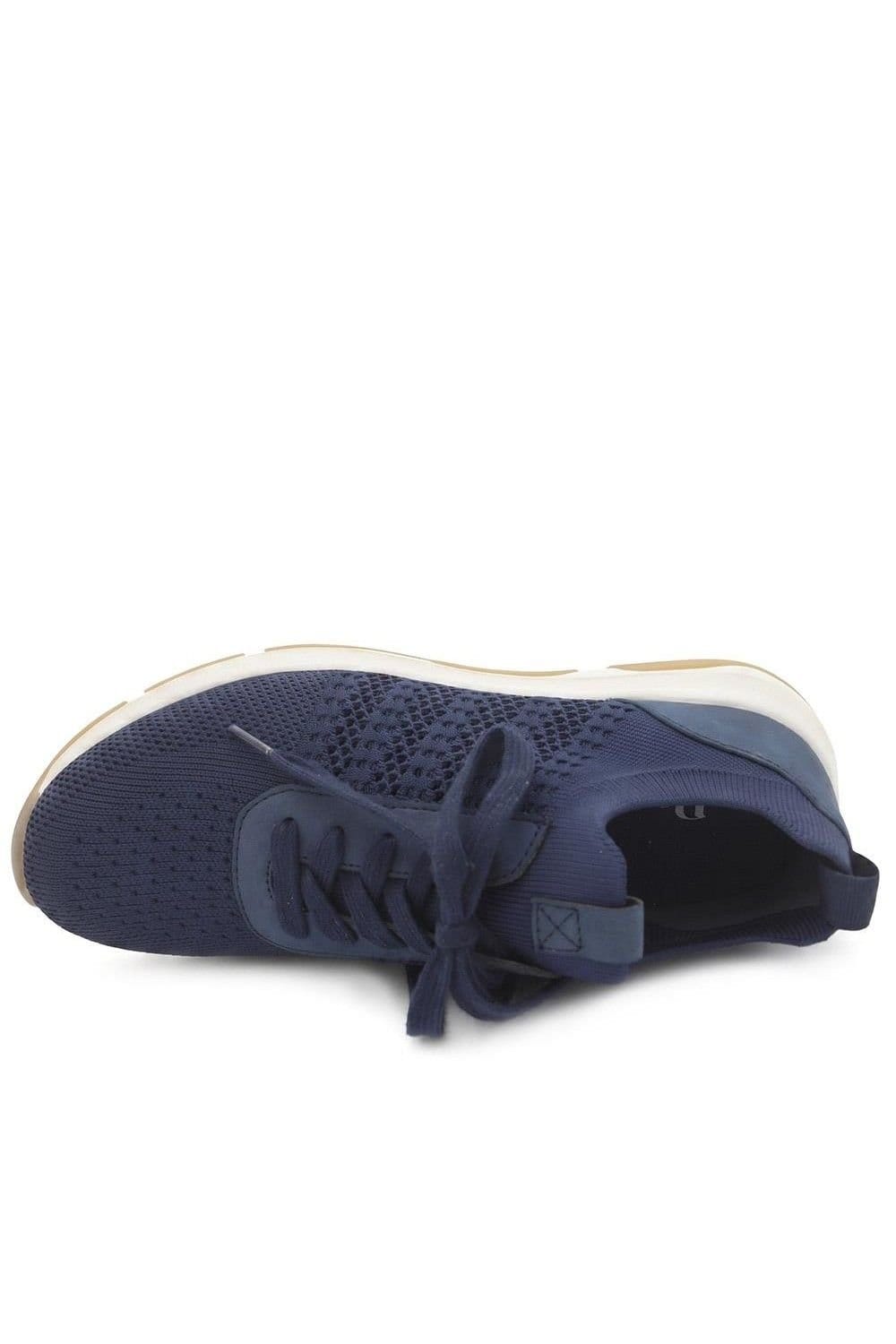 Pavers Pavers Women's Breathable Lace Up Sporty Trainers in Navy - 4