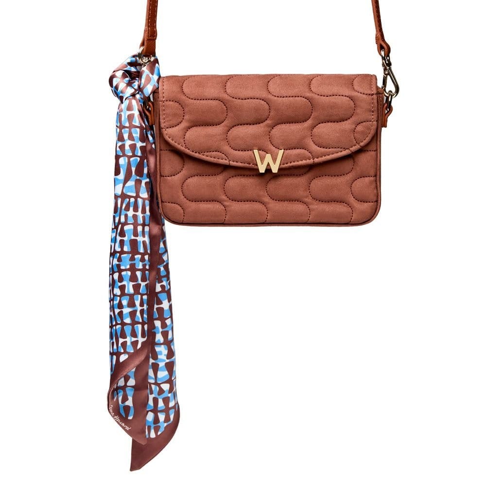 Wolf WOLF Women's Mimi Swirl Cross Body Bag with Scarf in Camel - 4