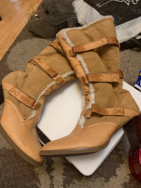 New Look Sheepskin knee high boots