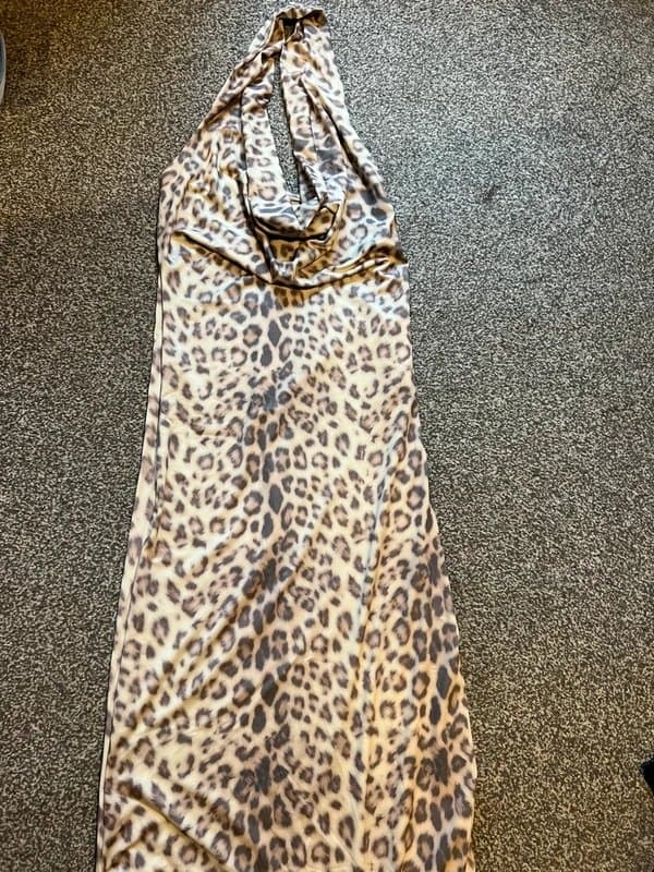 ASOS ASOS halter leopard maxi dress size 10