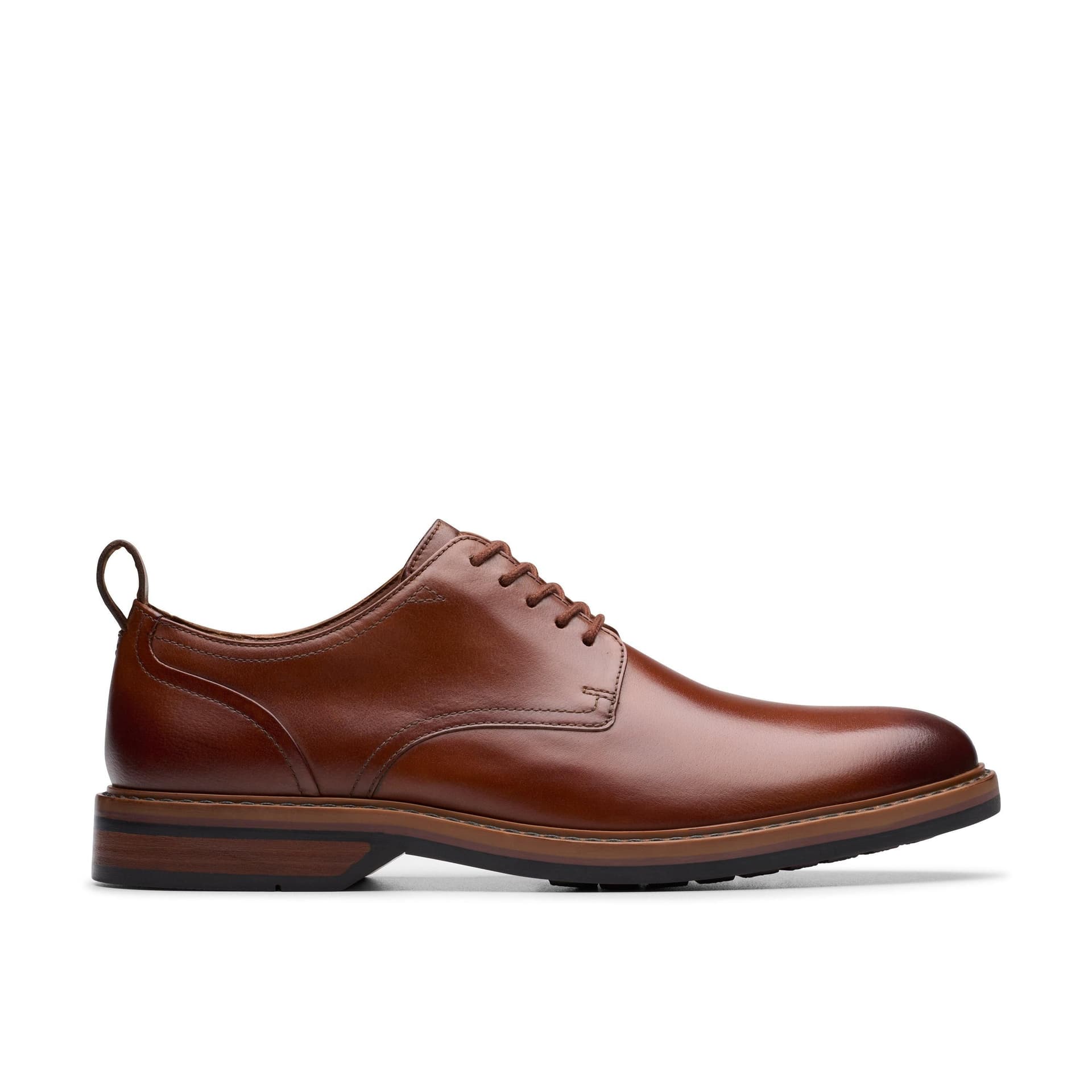 Clarks Clarks Men's Aldwin Lace Tan Leather Derby Shoes, Lace Up in Brown