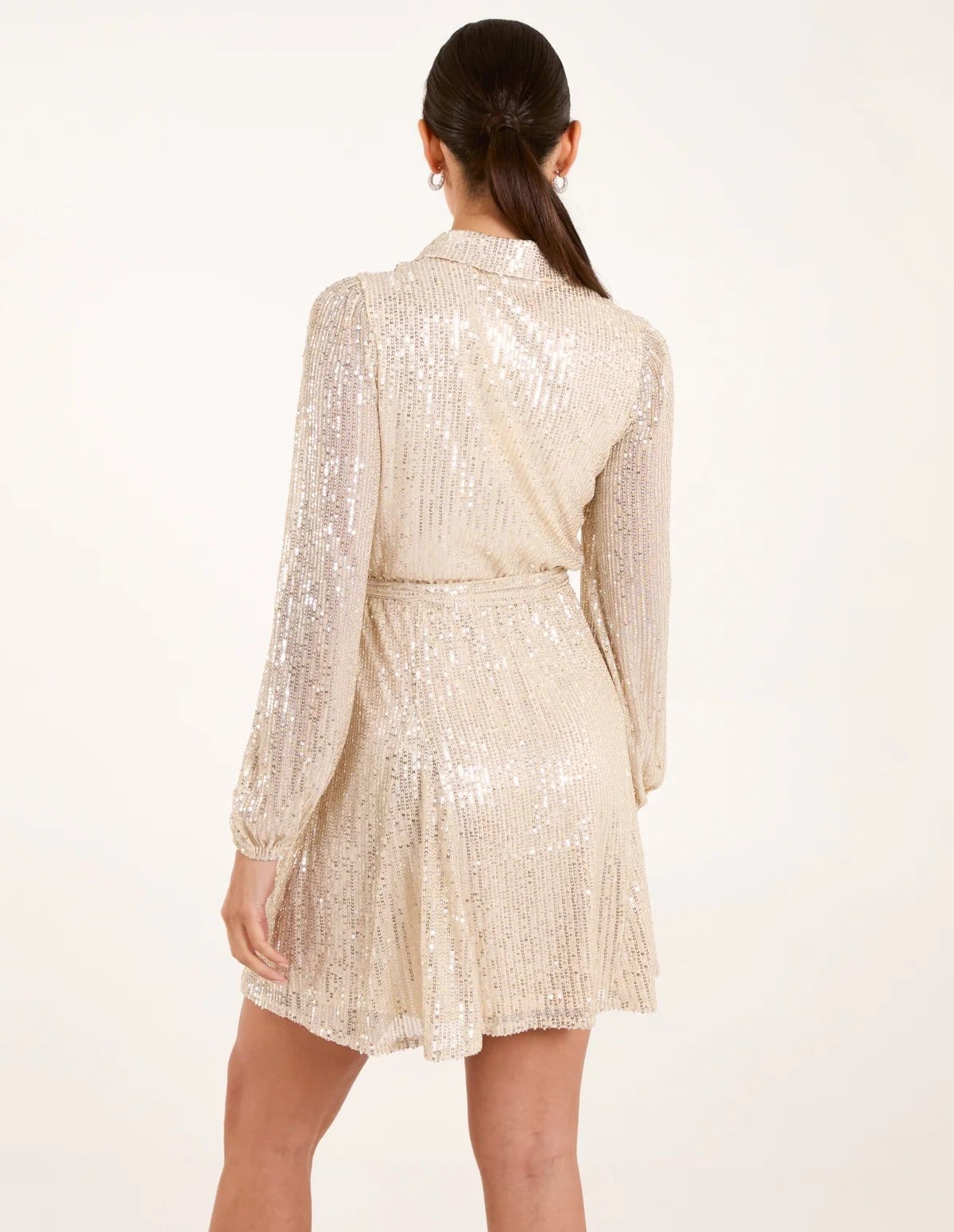 Blue Vanilla Sequin Shirt Dress - 4