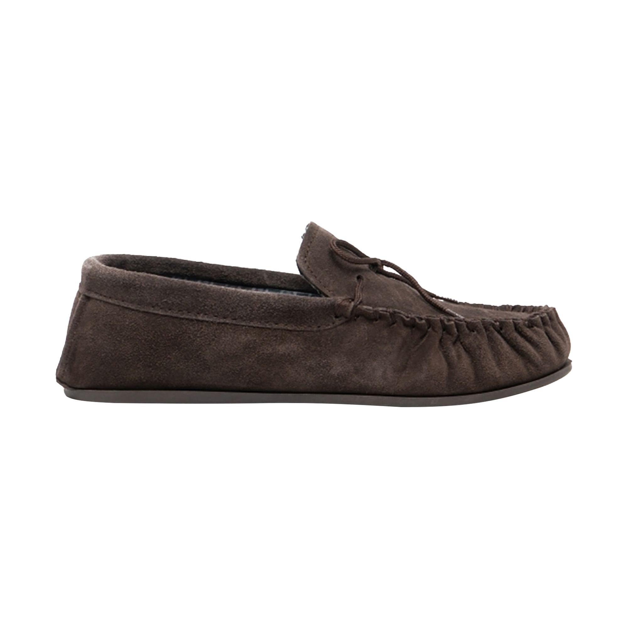 Mokkers Mokkers Men's Bruce Real Suede Moccasin Slippers in Dark Brown - 2