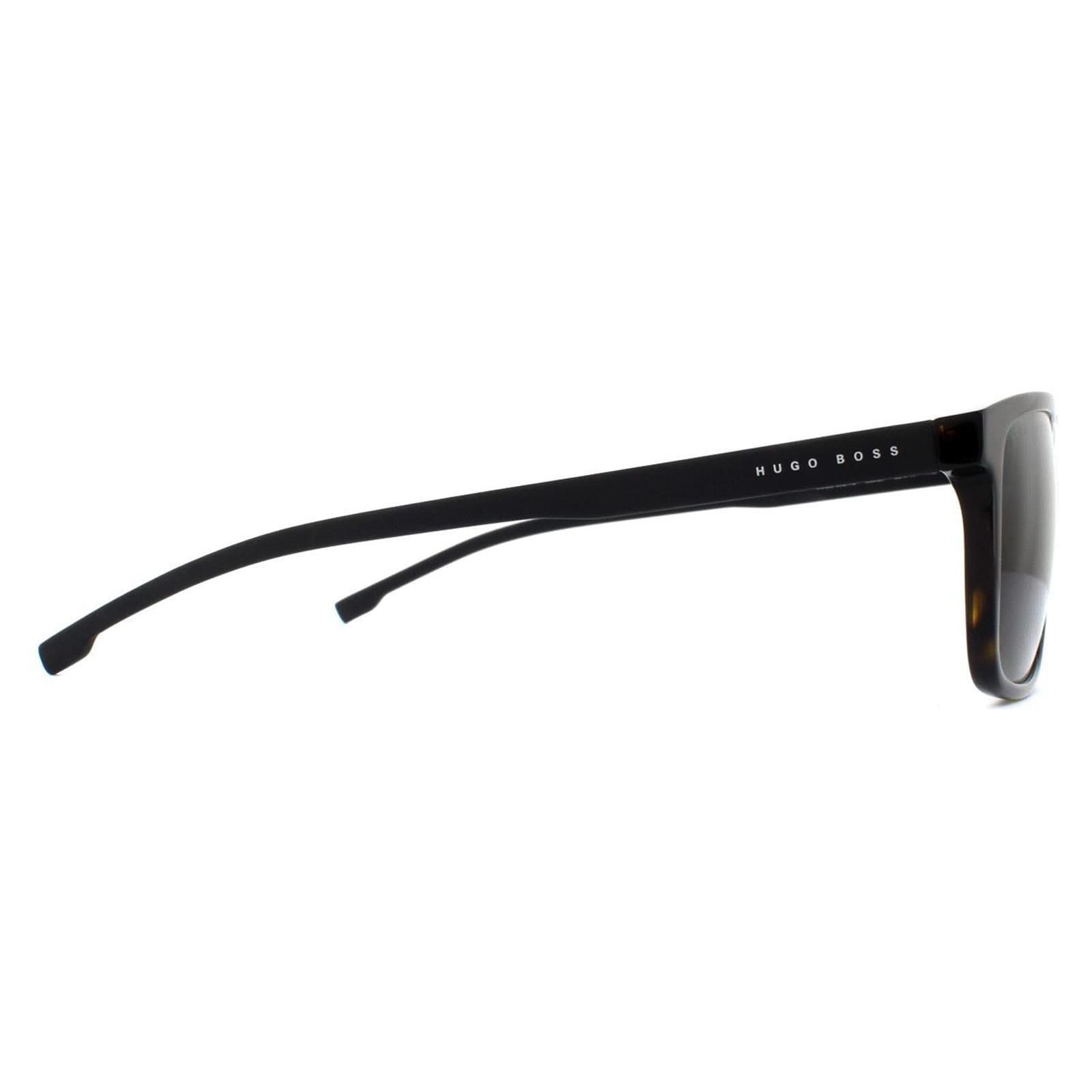 Hugo Boss Hugo Boss Men's Square Dark Havana Green Sunglasses in Brown - 4