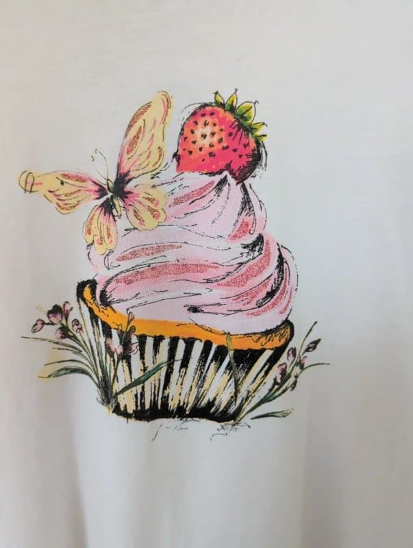 New Look New Look x Chloe McNeil Special Edition Cupcake T-Shirt - White - Size 12