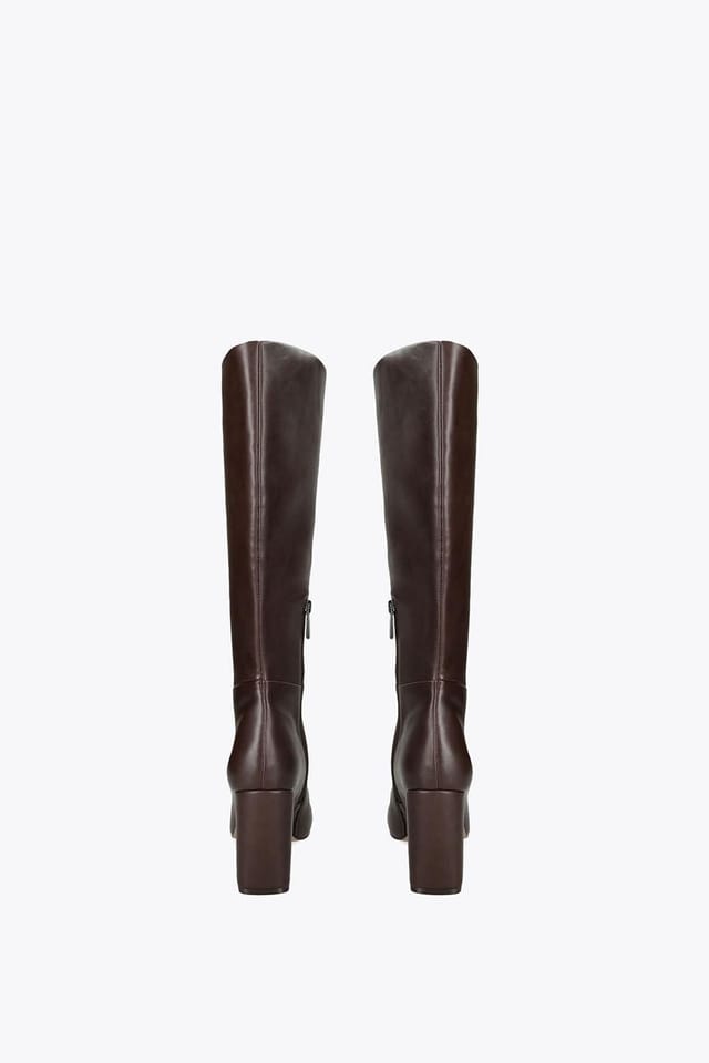 Steve Madden STEVE MADDEN Women's 'Speedway Dark Brown Leather' Leather Boots - 3